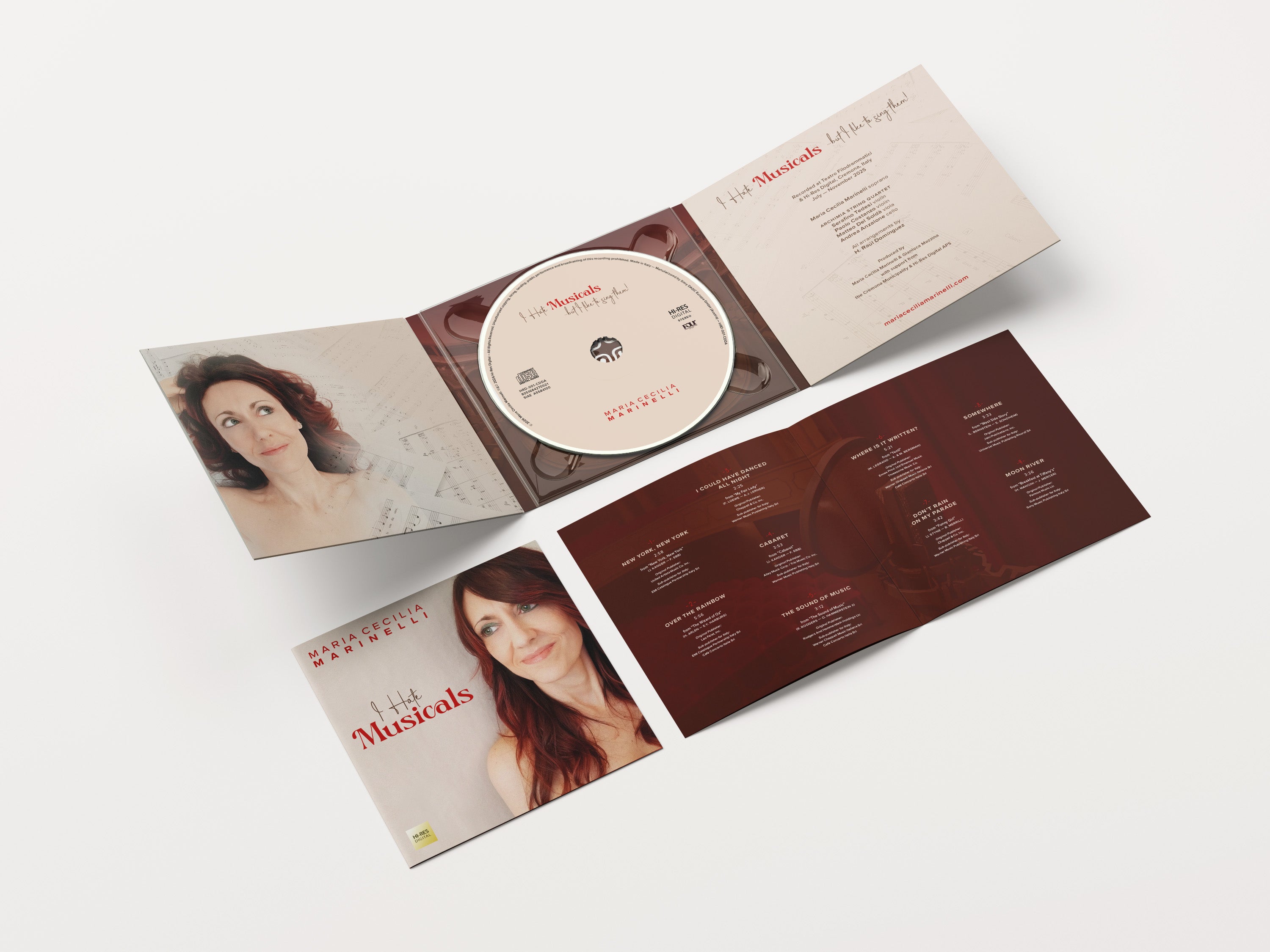 I Hate Musicals... but I like to sing them! - Maria Cecilia Marinelli - CD & LP 180g. Limited Editions